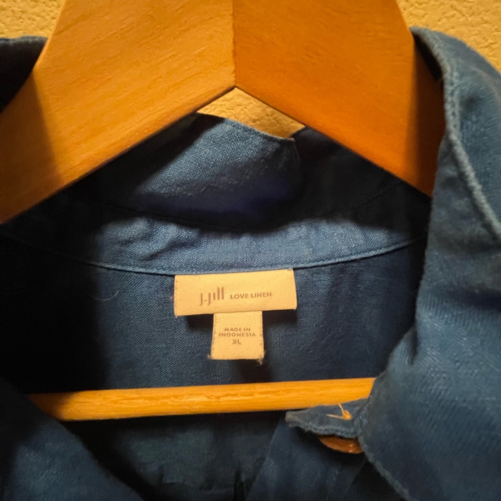 J. Jill Blue Linen Tunic - XL